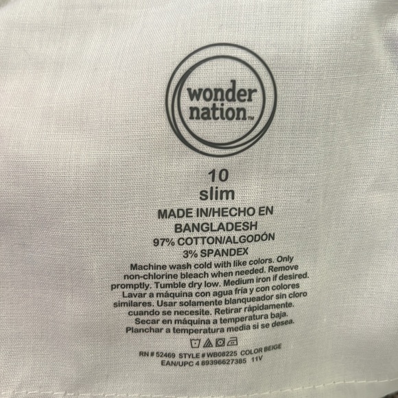 Boys Khaki Dress Pants - sz 10 slim - Picture 3 of 3